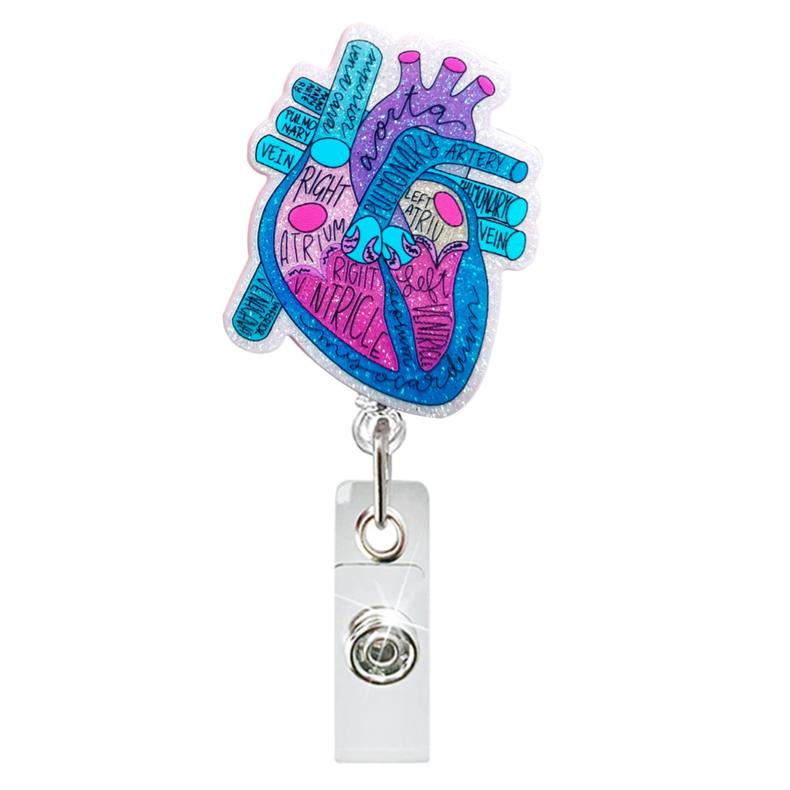 Wholesale Acrylic Badge Patch Retractable Buckle Badge Reel Clip